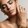 Adrianne | Gold Bracelet With Nude Pendants