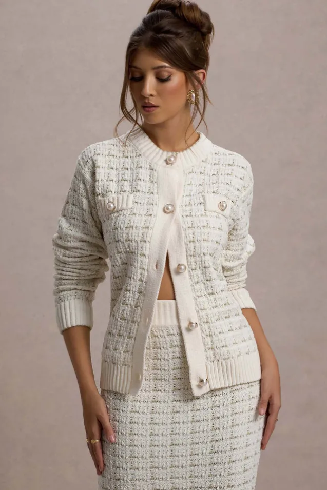 Annabeth | Cream Boucle Cardigan