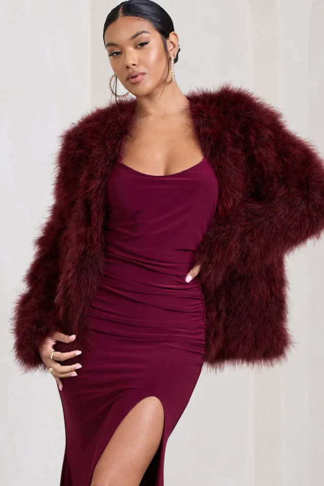 Aves | Port Short Fluffy Feather Jacket