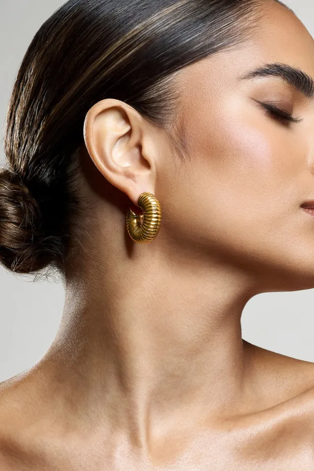 Blaine | Gold Chunky Hoop Earrings