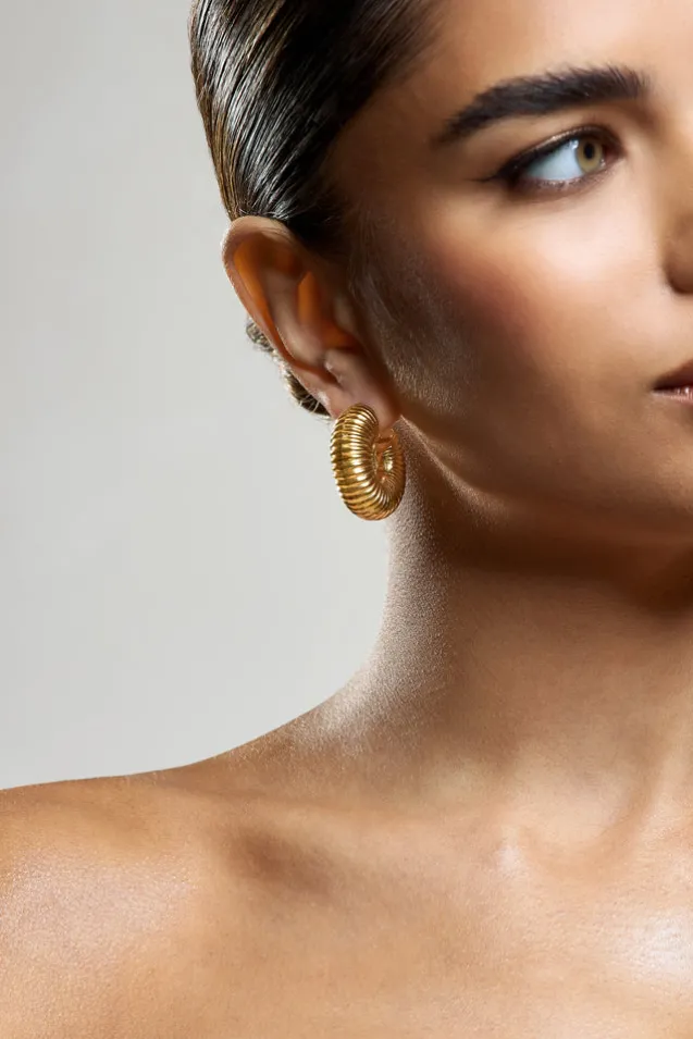 Blaine | Gold Chunky Hoop Earrings