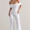 Botanique | White Floral Bardot Jumpsuit