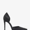 Catcher | Black Diamante Pointed Court Heels