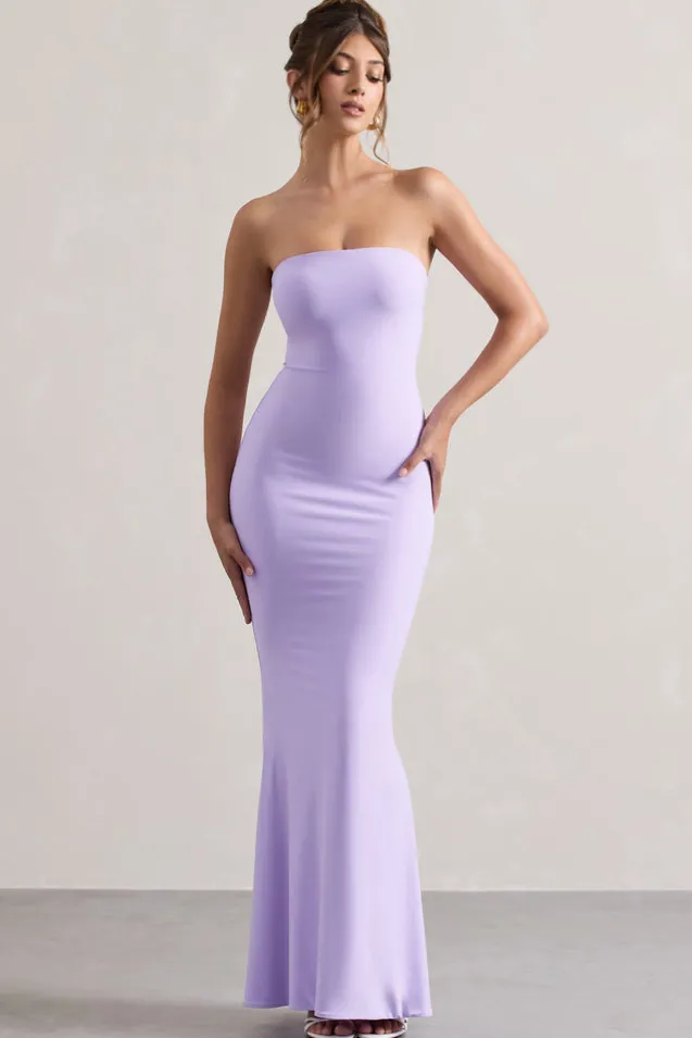 Ceremony | Lilac Bandeau Fishtail Maxi Dress