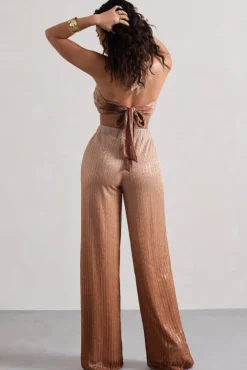 Connection | Gold Metallic Ombre Trousers