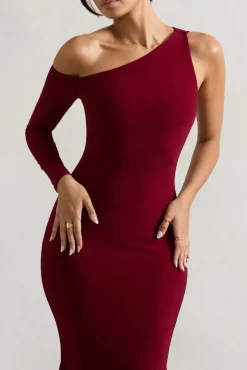 Contradiction | Port One-Sleeve Asymmetric Maxi Dress