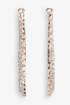 Corina | Gold Diamante Hoop Earrings