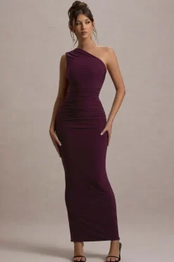 Dalarie | Port One-Shoulder Gathered Maxi Dress