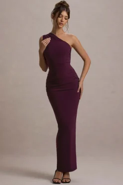 Dalarie | Port One-Shoulder Gathered Maxi Dress