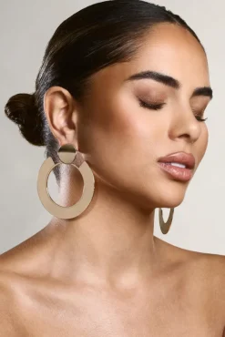 Danica | Gold Abstract Hoop Earrings