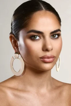 Danica | Gold Abstract Hoop Earrings