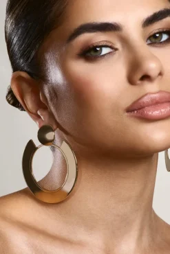 Danica | Gold Abstract Hoop Earrings