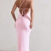 Dressing Up | Pink One Shoulder Maxi Dress With Open Back Detail