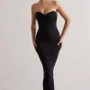 Evita | Black Sweetheart Twist Detail Maxi Dress