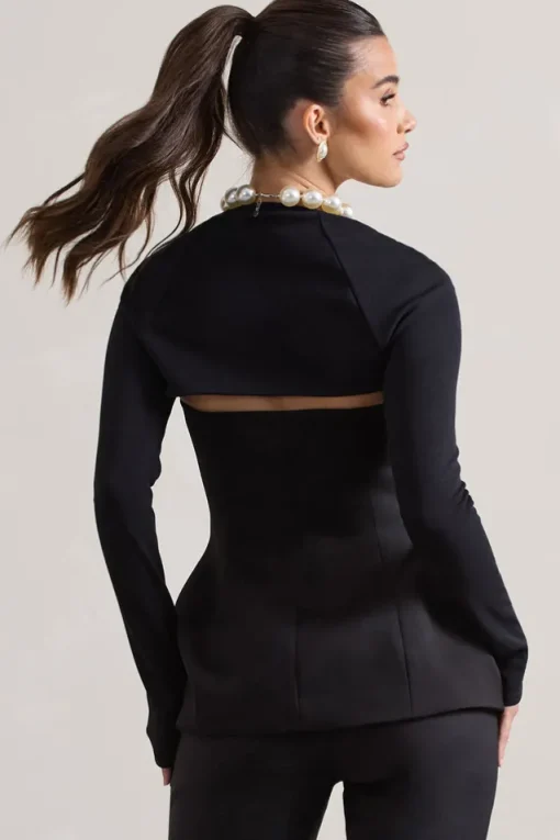 Evolve | Black Long-Sleeve Shrug