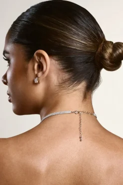 Glimmery | Silver Diamante Necklace