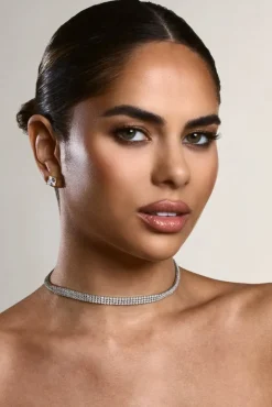 Glimmery | Silver Diamante Necklace