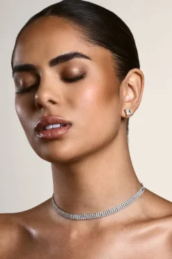 Glimmery | Silver Diamante Necklace