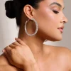Grace | Silver Chunky Diamante Hoop