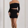 Ground Rules | Black Ruched Mesh Mini Skirt