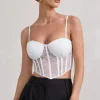 Imagination | White Lace Structured Corset Top