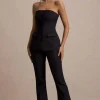 Kehlani | Black High Waist Wide Leg Trousers