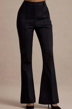 Kehlani | Black High Waist Wide Leg Trousers