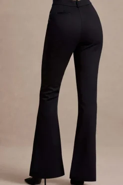 Kehlani | Black High Waist Wide Leg Trousers