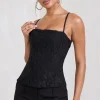Last Look | Black Lace Strappy Corset Top