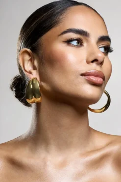 Manuka | Gold Chunky Layered Hoop Earrings