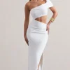 Milos | White One-Shoulder Cut-Out Maxi Dress With Split