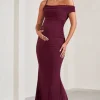 My Wish | Burgundy Strappy Asymmetric Maternity Maxi Dress