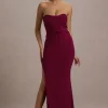 Nomad | Berry Strapless Split Maxi Dress