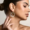 Norma | Gold u0026 Silver Layered Earrings