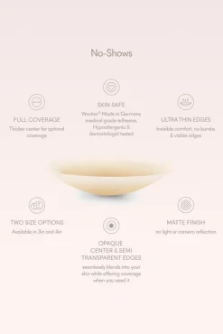 No-Show | NOOD Round Nipple Covers 3 Inch No.9