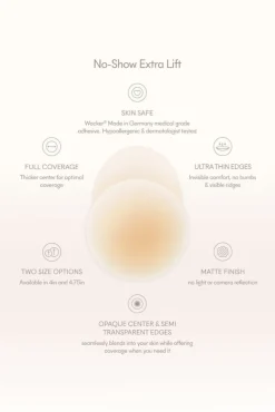 No-Show Extra Lift | NOOD Lifting Nipple Covers 4 Inch No.5