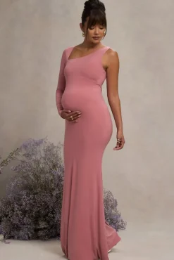 Oh Baby | Blush Maternity One Shoulder Bodycon Maxi Dress