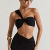 Open Heart | Black Knot One Shoulder Bralette