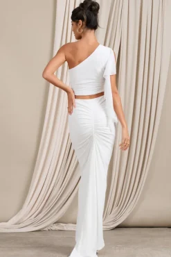 Raye | White High Bodycon Pencil Skirt