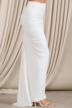 Raye | White High Bodycon Pencil Skirt