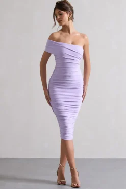 Remember Me | Lilac One Shoulder Midi Dress
