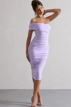 Remember Me | Lilac One Shoulder Midi Dress