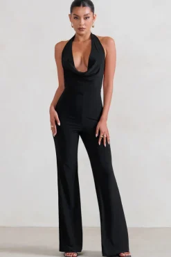 Rhyla | Black Cowl Neck Jumpsuit