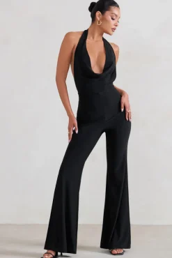 Rhyla | Black Cowl Neck Jumpsuit
