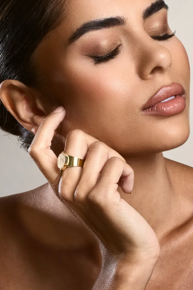 Roxi | Gold Pendant Wrap Ring