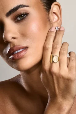 Roxi | Gold Pendant Wrap Ring