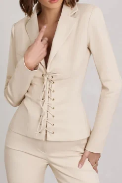 Runway Ready | Stone Laced Corset Tailored Blazer