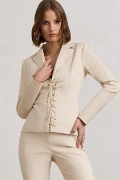 Runway Ready | Stone Laced Corset Tailored Blazer