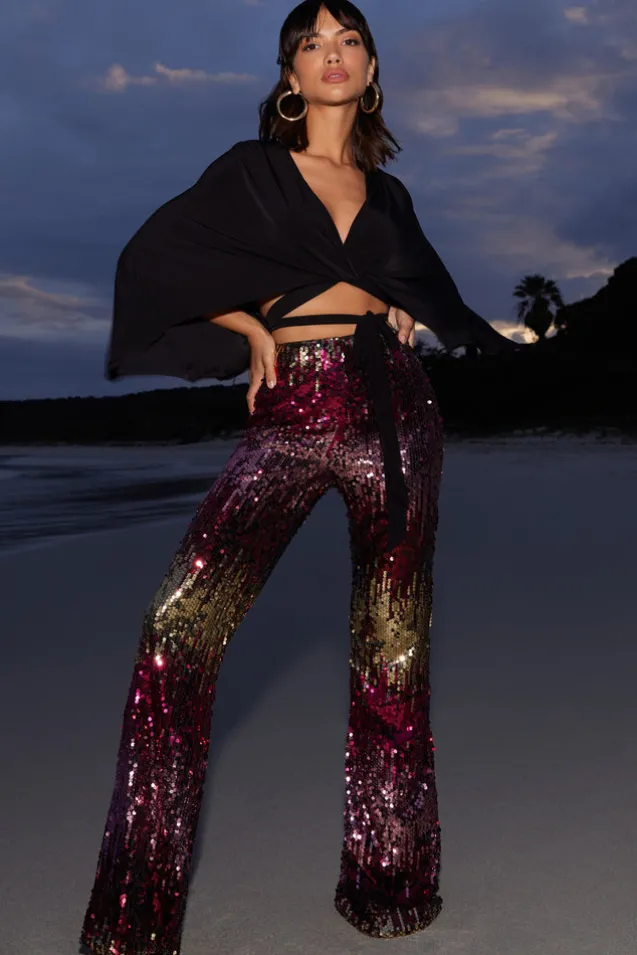 Scorpio | Black Wrap Crop Top With Cape