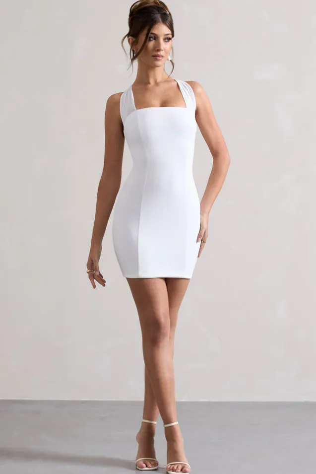 Soul | White Bodycon Halter-Neck Mini Dress